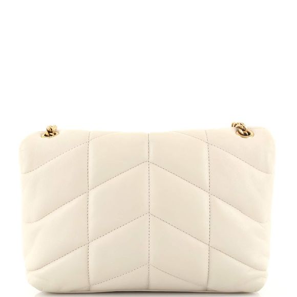 Saint Laurent LouLou Puffer Shoulder Bag Quilted Leather Mini Neutral - Picture 4 of 8